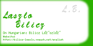 laszlo bilicz business card
